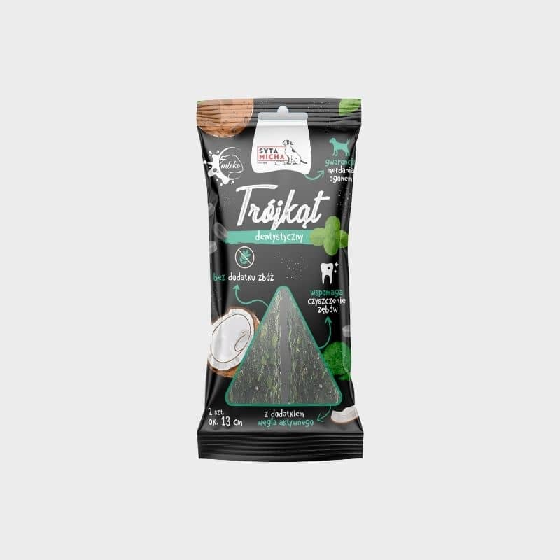 2 OS À MACHER POUR CHIEN - TRIANGLE AGNEAU, MENTHE, CHARBON