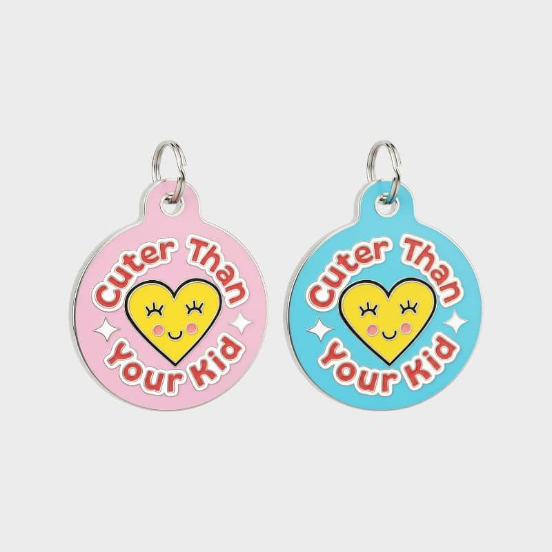 MÉDAILLE POUR CHIEN - CUTER THAN YOU KID (2 COULEURS DISPO)
