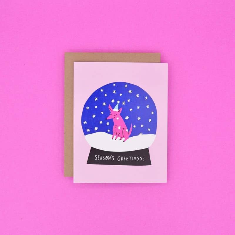 CARTE DE NOËL AVEC ENVELOPPE - SEASON'S GREETINGS - Image 2