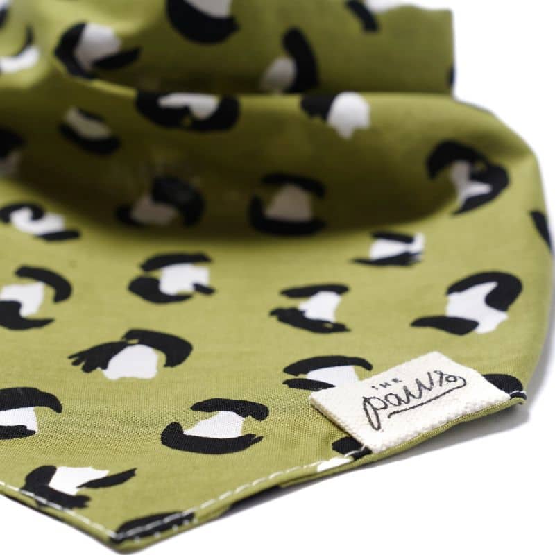 BANDANA POUR CHIEN - LÉOPARD VERT KAKI - Image 2