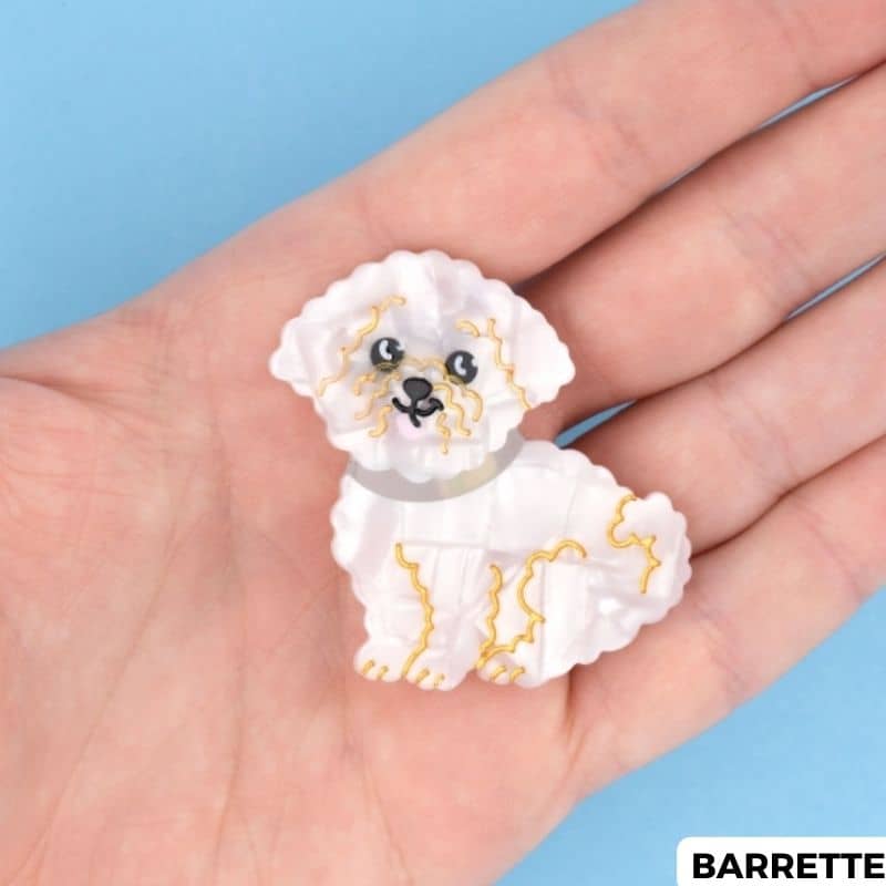 PINCE À CHEVEUX / BARRETTE À CHEVEUX - BICHON (2 TAILLES DISPO) - Image 4