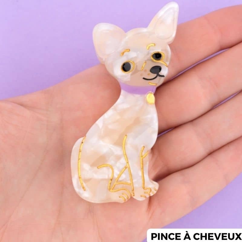 PINCE À CHEVEUX / BARRETTE - CHIHUAHUA (2 TAILLES DISPO) - Image 2