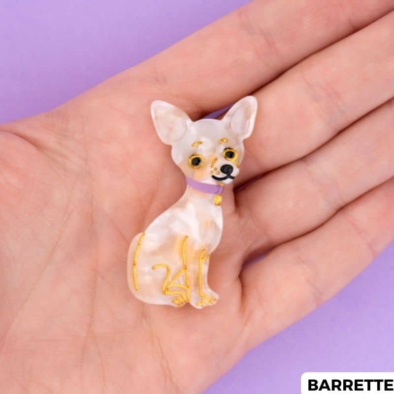 PINCE À CHEVEUX / BARRETTE - CHIHUAHUA (2 TAILLES DISPO) - Image 6