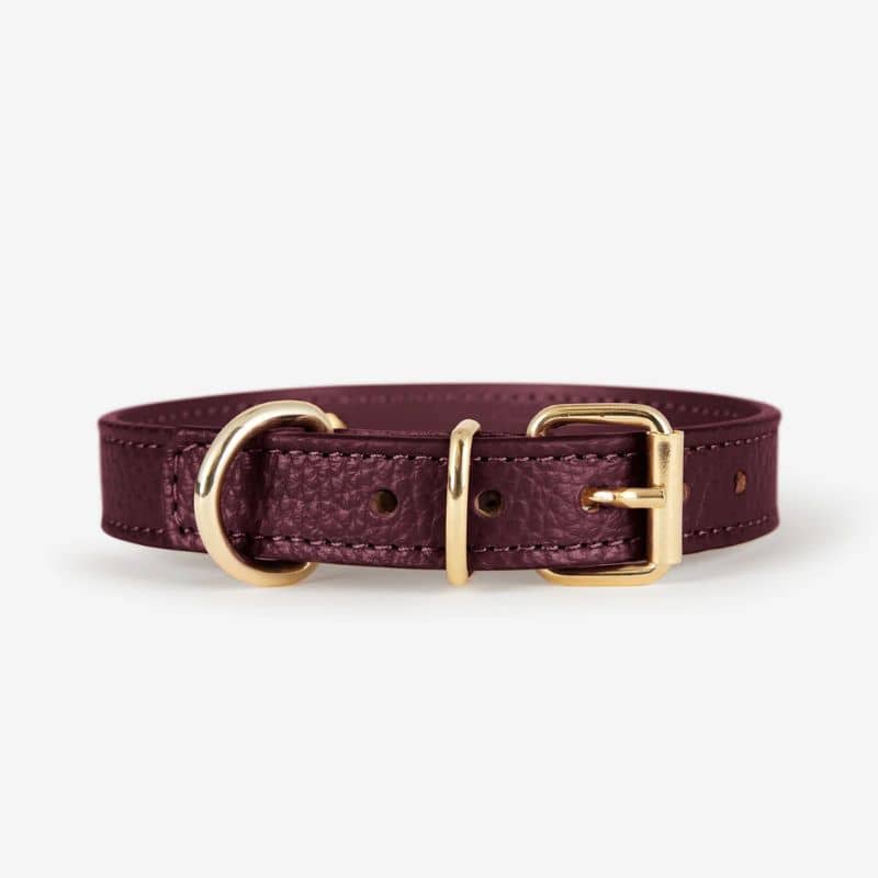 COLLIER EN CUIR POUR CHIEN - GRENAT "JUNO" - Image 2