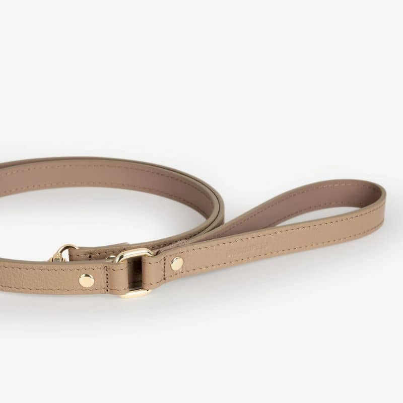 LAISSE EN CUIR POUR CHIEN - TAUPE "JUNO" - Image 3
