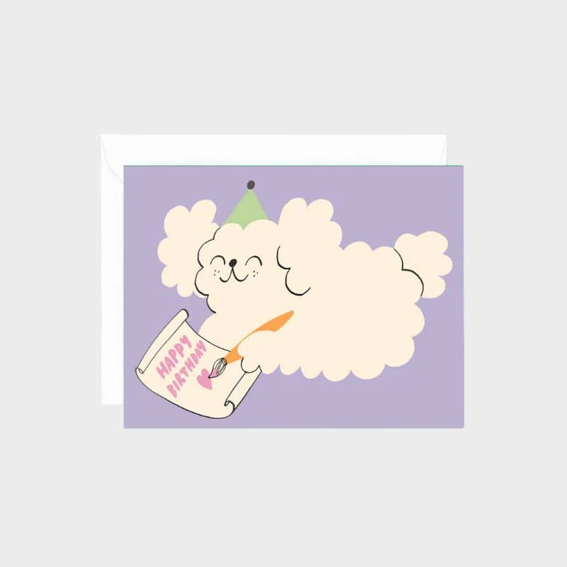 CARTE ANNIVERSAIRE - HAPPY BIRTHDAY PAINTING