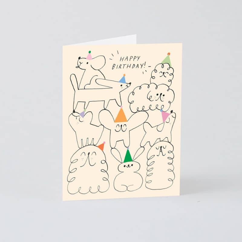 CARTE ANNIVERSAIRE - PELE-MELE DE CHIENS - Image 2