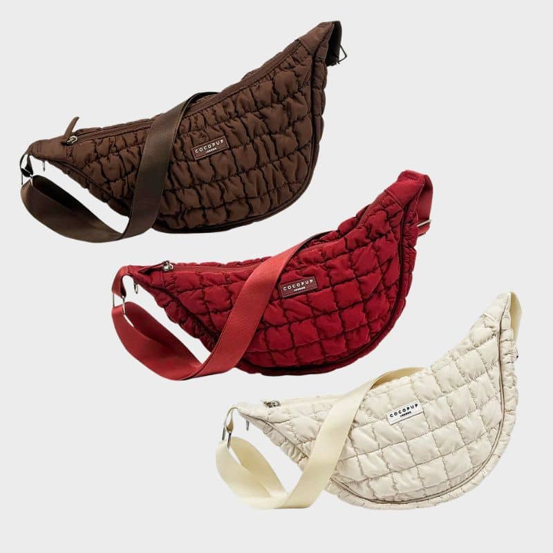 SAC BANDOULIÈRE DEMI-LUNE SPÉCIAL BALADE - BORDEAUX, MARRON OU CRÈME