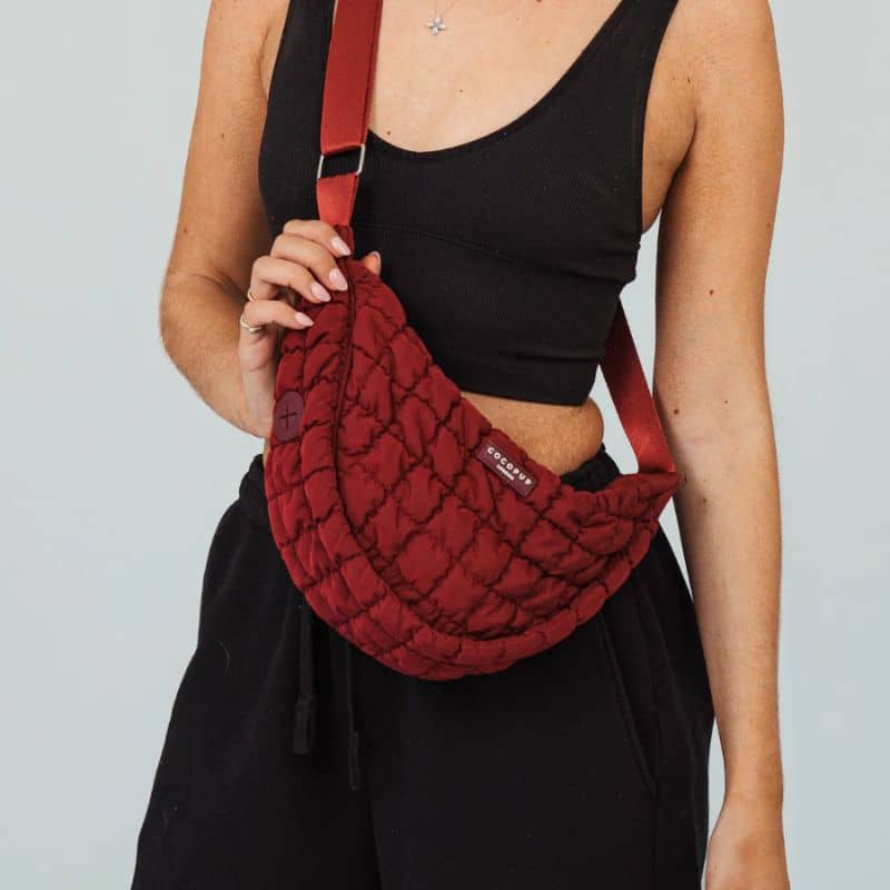 SAC BANDOULIÈRE DEMI-LUNE SPÉCIAL BALADE - BORDEAUX, MARRON OU CRÈME - Image 3
