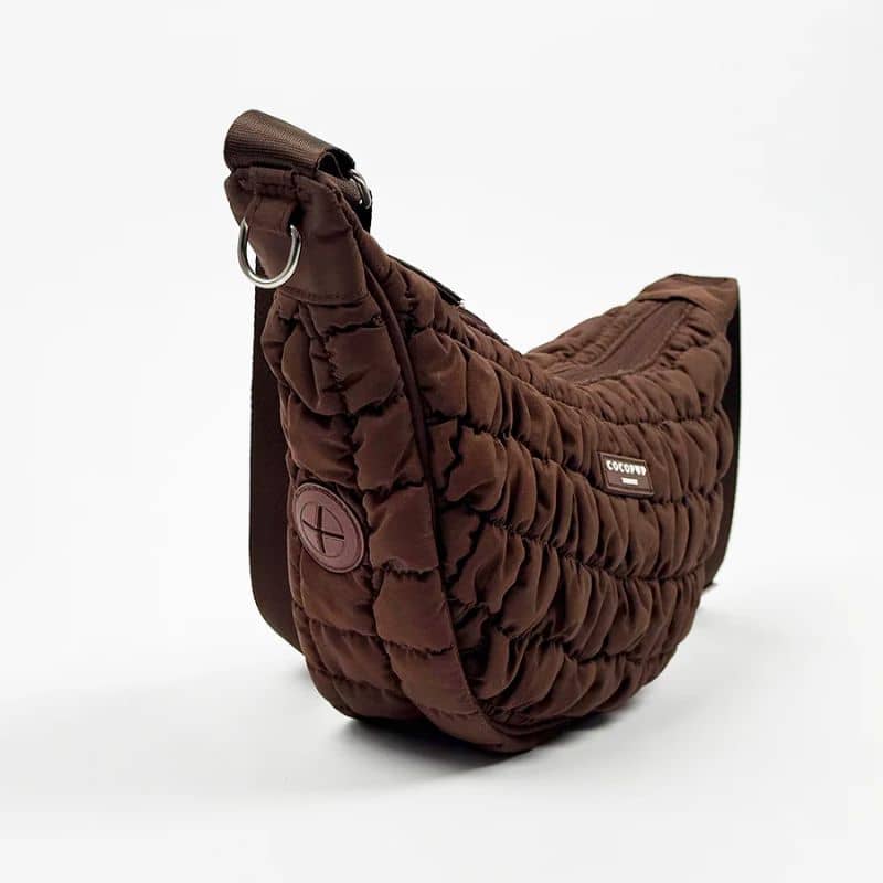 SAC BANDOULIÈRE DEMI-LUNE SPÉCIAL BALADE - BORDEAUX, MARRON OU CRÈME - Image 6