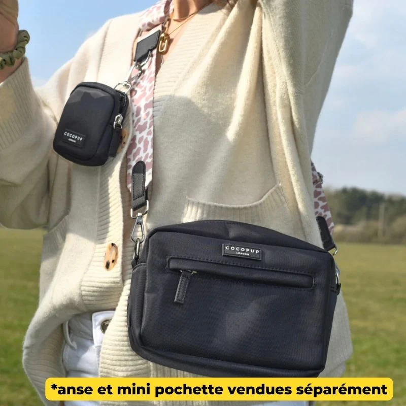 SACOCHE SPÉCIALE BALADE (AVEC OUVERTURE POUR SACS À DÉJECTION) - NOIR (2 TAILLES DISPO) - Image 6