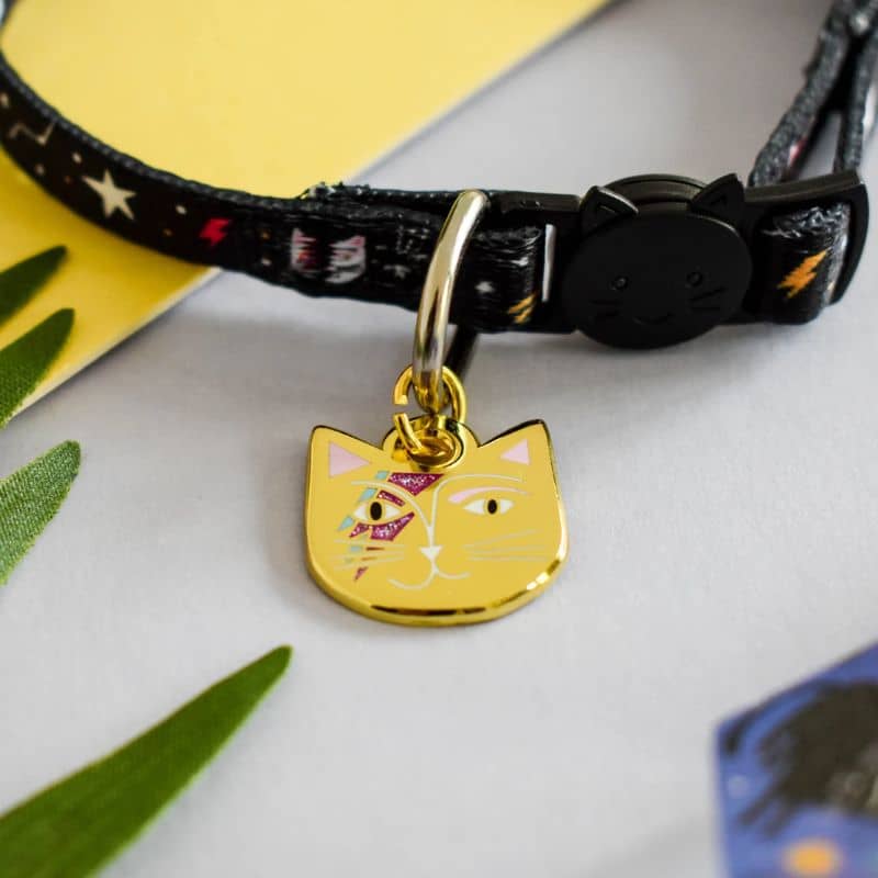 COLLIER POUR CHAT ARTY AVEC MÉDAILLE - KITTY STARDUST - Image 3