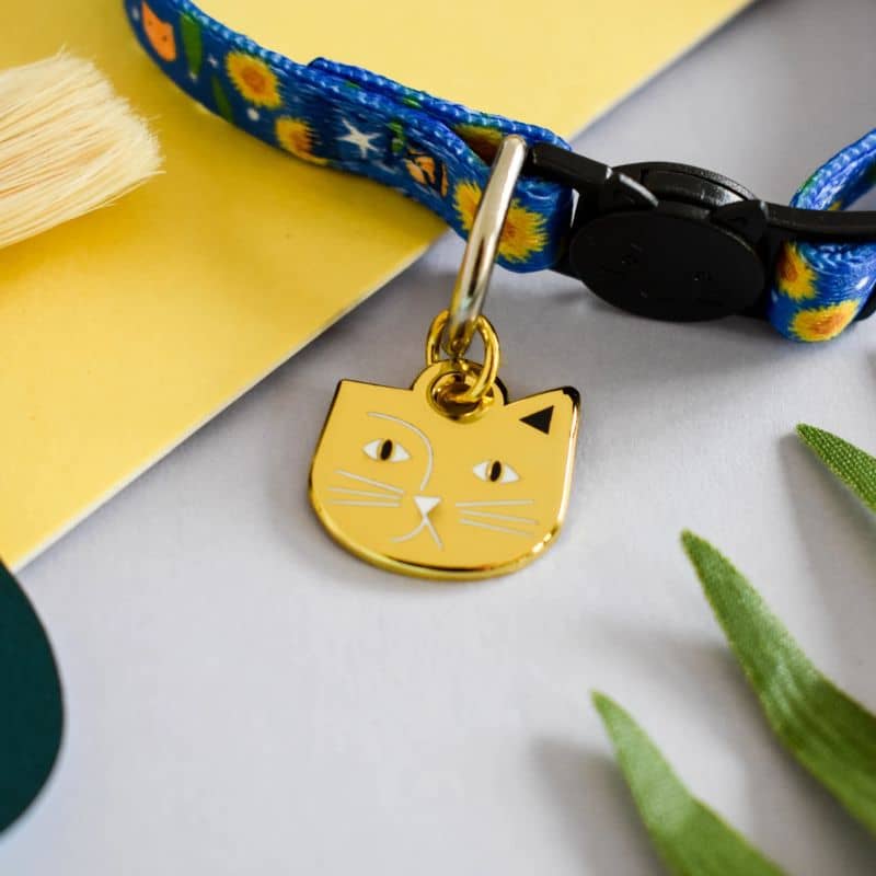 COLLIER POUR CHAT ARTY AVEC MÉDAILLE - VINCAT VAN GOGH - Image 2