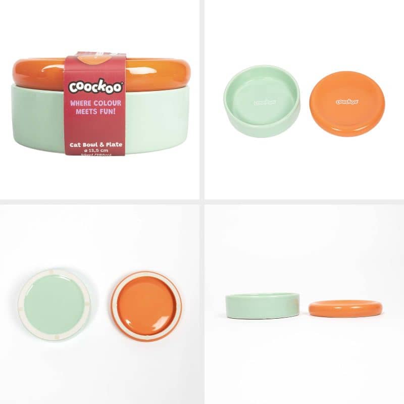 GAMELLE BENTO EN CÉRAMIQUE POUR CHAT - BOL ET SOUCOUPE - Image 4