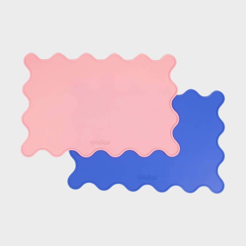 TAPIS EN SILICONE POUR GAMELLES DE CHIEN (OU CHAT) - WAVY VIOLET OU ROSE