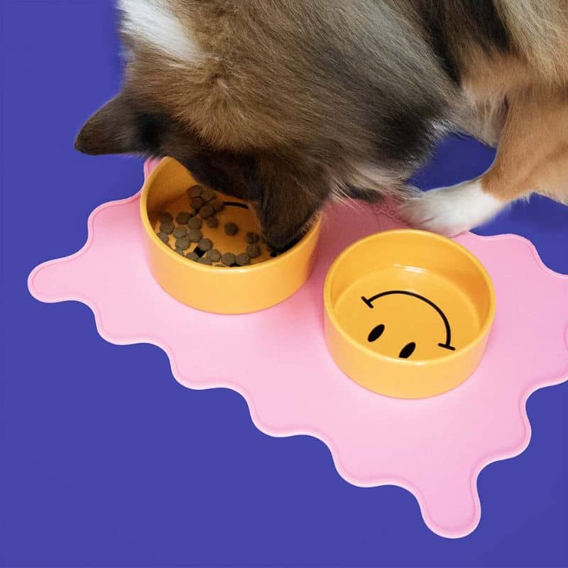 TAPIS EN SILICONE POUR GAMELLES DE CHIEN (OU CHAT) - WAVY VIOLET OU ROSE - Image 4