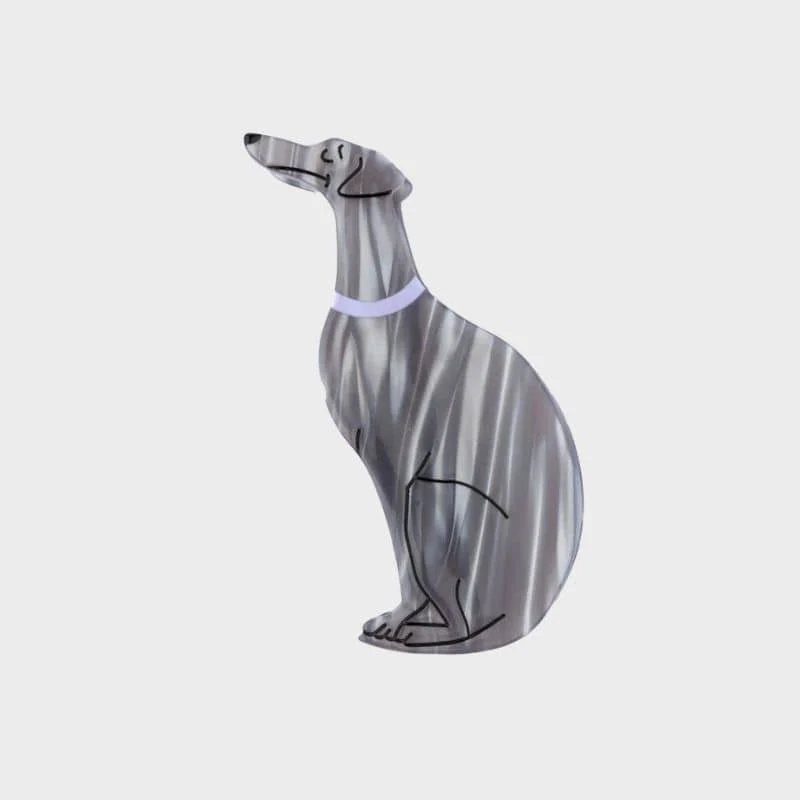 PINCE À CHEVEUX / BARRETTE - LÉVRIER (2 TAILLES DISPO)