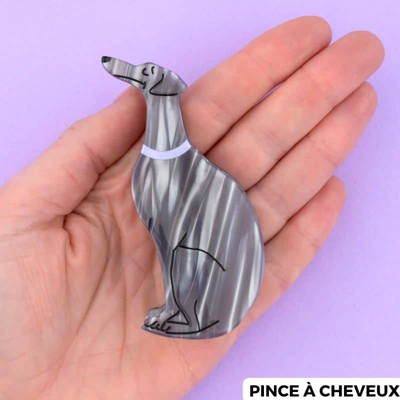 PINCE À CHEVEUX / BARRETTE - LÉVRIER (2 TAILLES DISPO) - Image 4