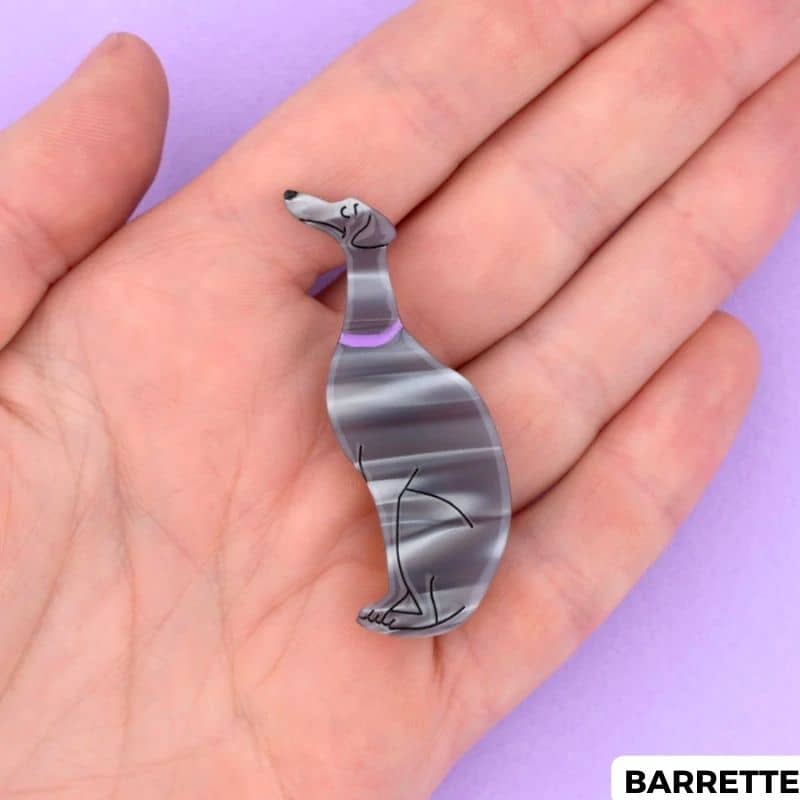 PINCE À CHEVEUX / BARRETTE - LÉVRIER (2 TAILLES DISPO) - Image 5