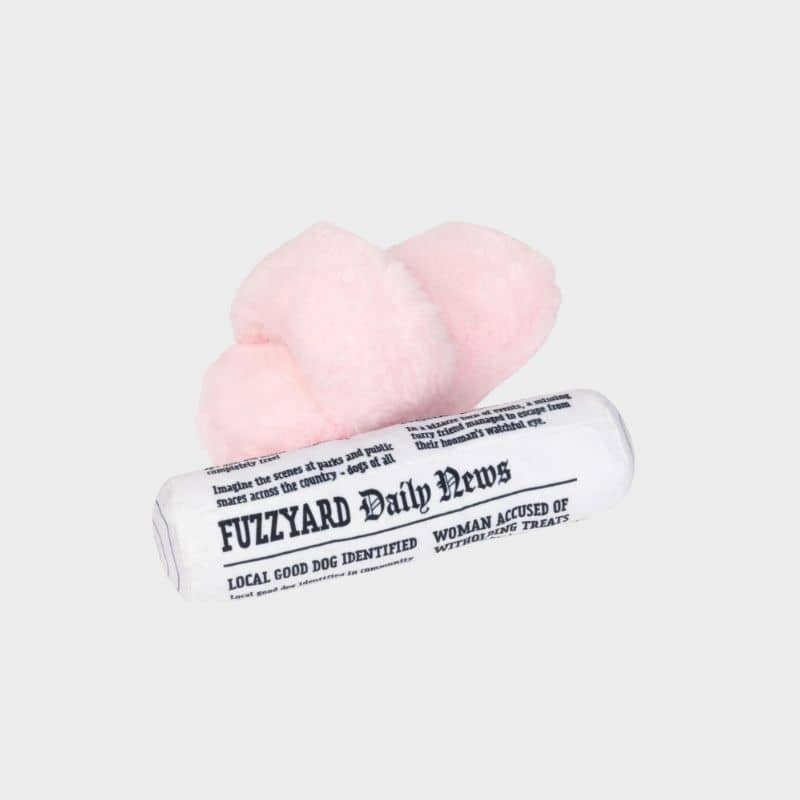 DUO DE PELUCHES POUR CHIEN - PANTOUFLE ET JOURNAL 🗞️