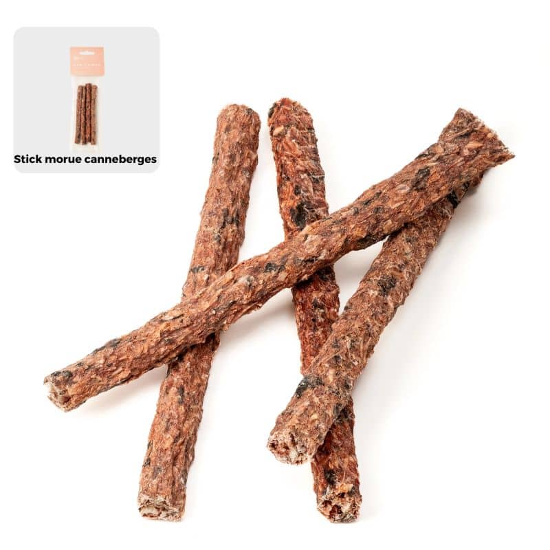 FRIANDISES POUR CHIEN - STICKS MORUE ET MYRTILLES OU CANNEBERGES - Image 4