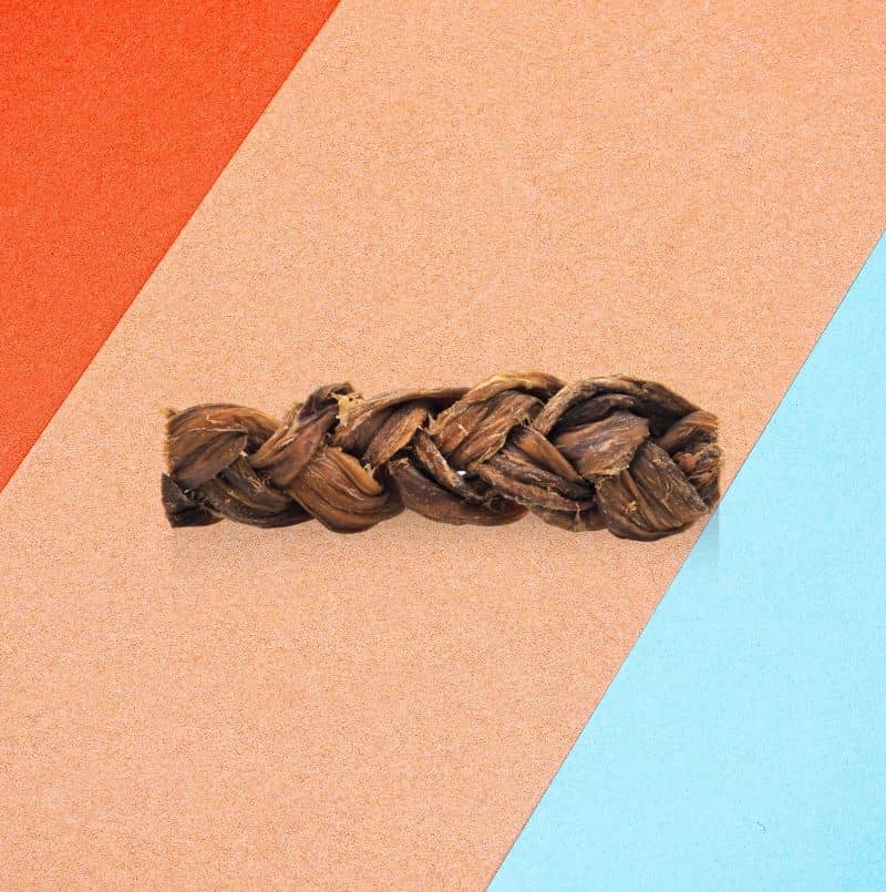 FRIANDISES À MASTIQUER POUR CHIEN - OESOPHAGES DE BOEUF TRESSÉS - Image 2
