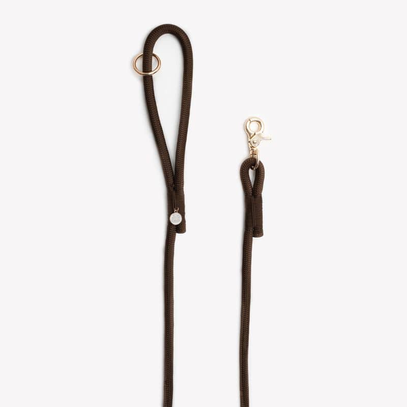 LAISSE EN CORDE POUR CHIEN - MARRON CHOCOLAT - Image 3