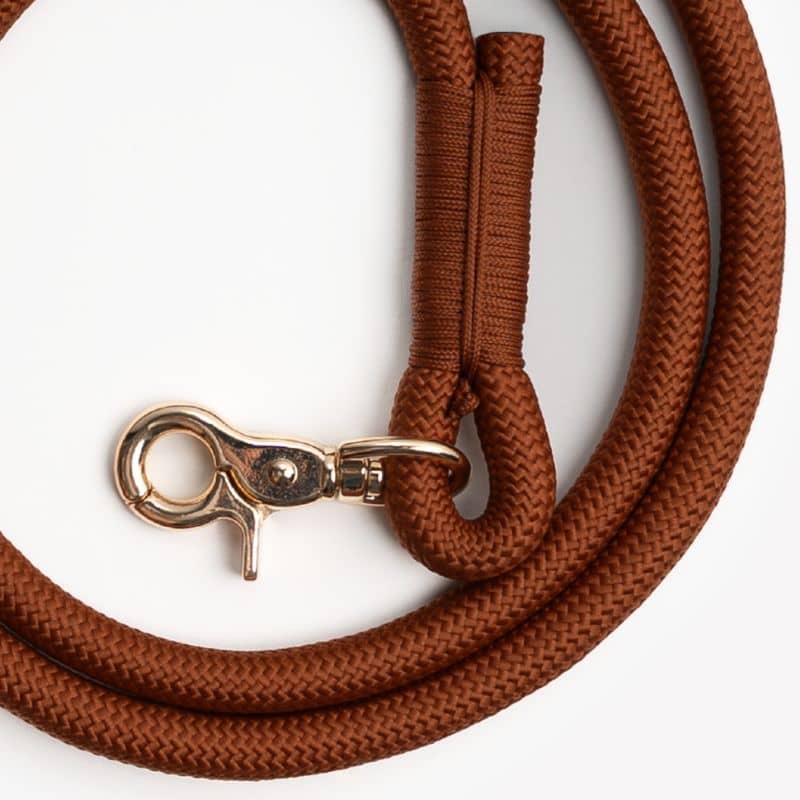 LAISSE EN CORDE POUR CHIEN - ORANGE TERRE CUITE "CLAY" - Image 2