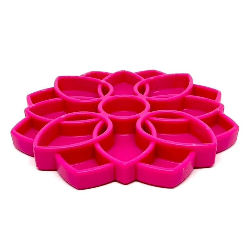 GAMELLE ANTI-GLOUTON ET PLATEAU D'ENRICHISSEMENT POUR CHIEN MANDALA - ROSE - Image 3