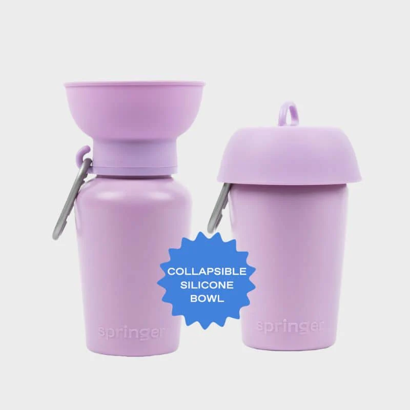 GOURDE PORTABLE POUR CHIEN AVEC DISTRIBUTEUR D'EAU RÉTRACTABLE - 590ML (4 COULEURS DISPO) - Image 9