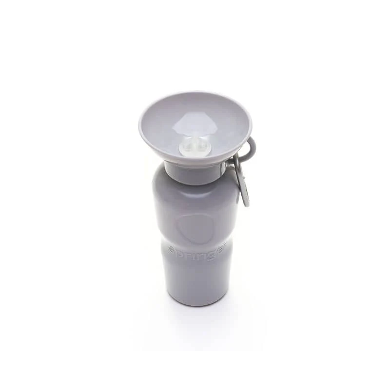 GOURDE PORTABLE POUR CHIEN AVEC RÉSERVOIR D'EAU - GRIS (TAILLE L - 650ML) - Image 3