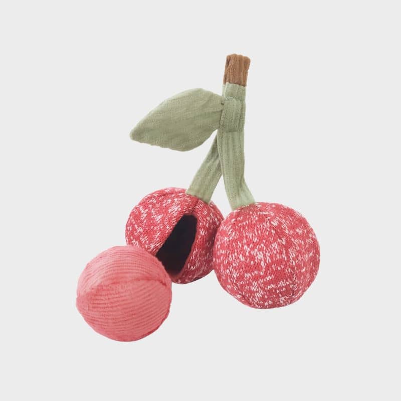 JEU DâOCCUPATION ET DE FOUILLE POUR CHIEN - BALLE CERISE "CHERRY POP" đ