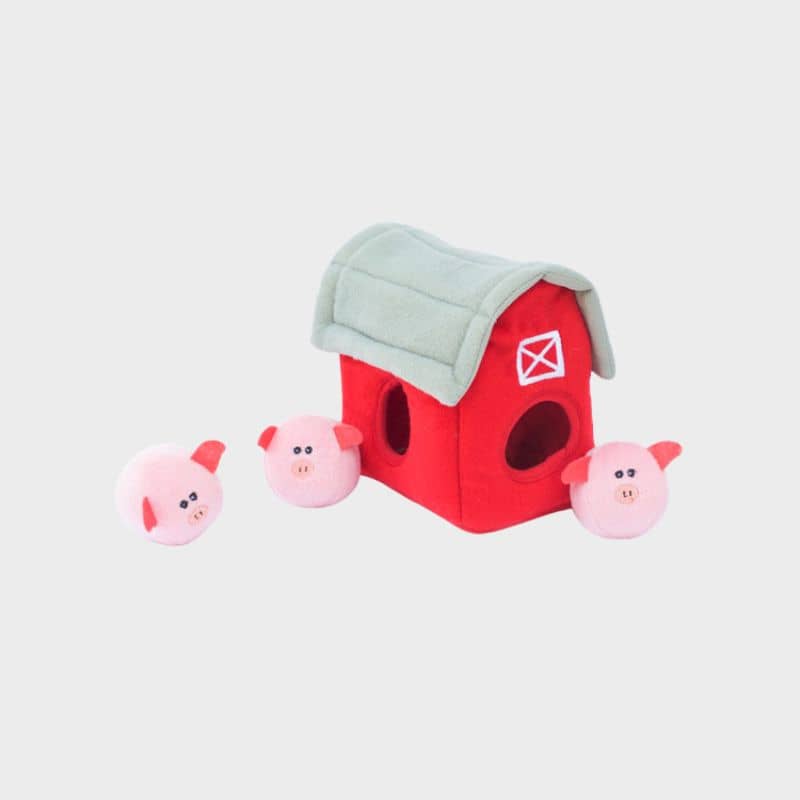 JOUET DâOCCUPATION INTERACTIF POUR CHIEN - FERME ET COCHONS đ·