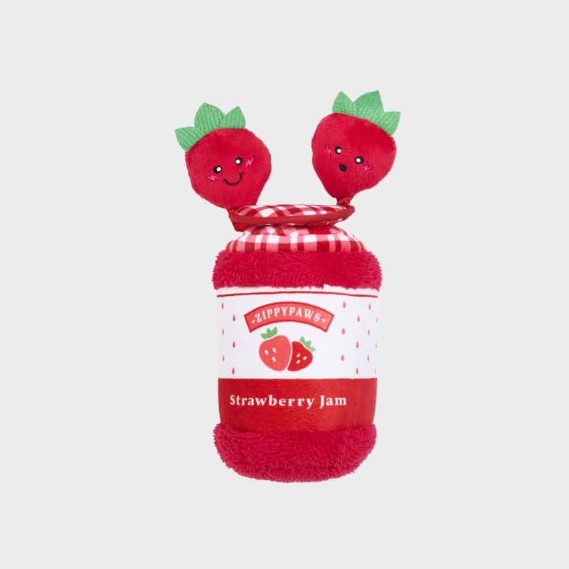 Jouet d'occupation interactif pour chien - Confiture à la fraise