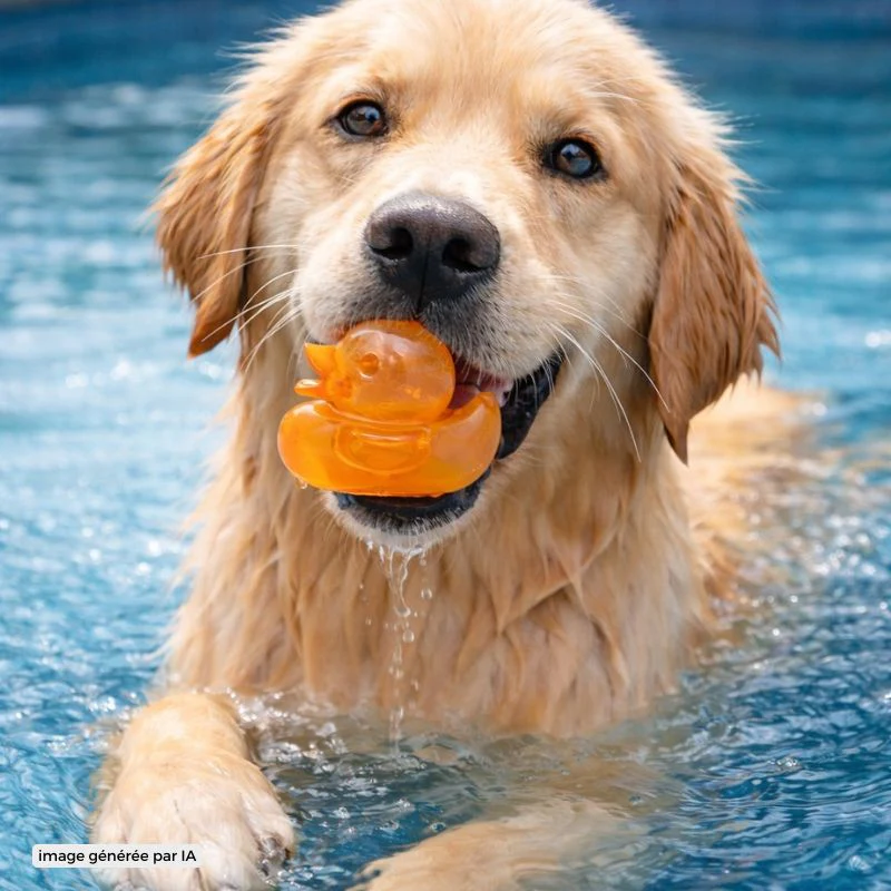 JOUET FLOTTANT CANARD POUR CHIEN - SPUNKY DUCK 🦆 - Image 2