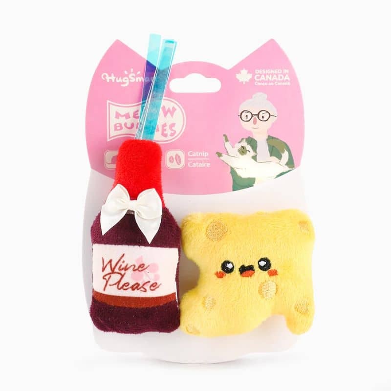 JOUET POUR CHAT À L’HERBE À CHAT - FROMAGE & VIN 🧀🍷 - Image 3