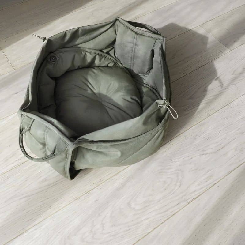 SAC DE TRANSPORT BANDOULIÈRE POUR PETIT CHIEN (<5KG) - GRIS, BEIGE OU KAKI - Image 5
