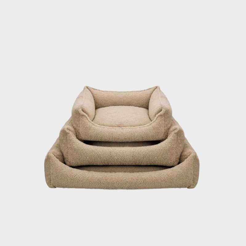 LIT DÉHOUSSABLE POUR CHIEN TEDDY EN BOUCLETTE - TAUPE - Image 5