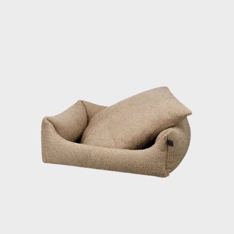 LIT DÉHOUSSABLE POUR CHIEN TEDDY EN BOUCLETTE - TAUPE - Image 6