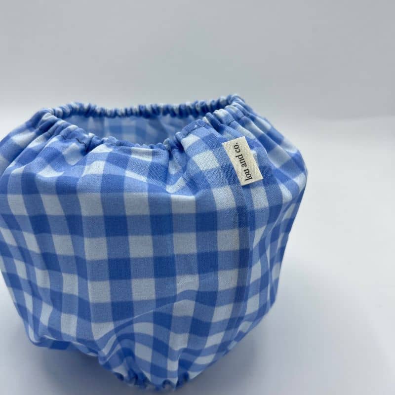 SNOOD POUR CHIEN EN COTON - CARREAUX VICHY BLEU - Image 4