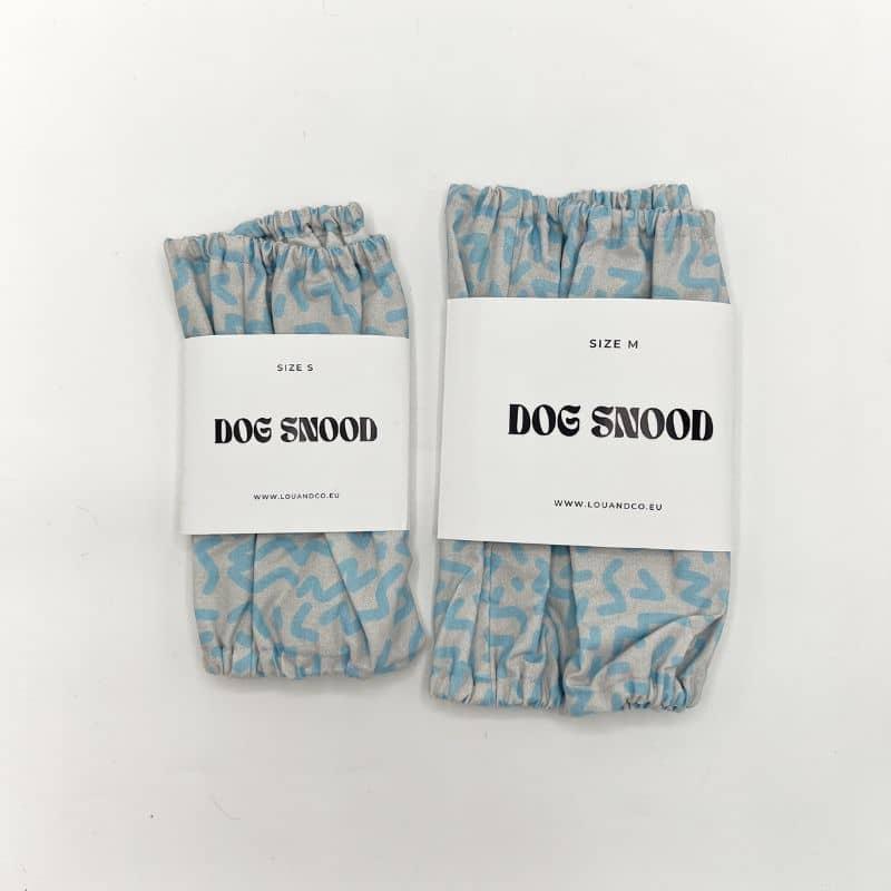 SNOOD POUR CHIEN EN COTON - MEMPHIS BLEU - Image 5