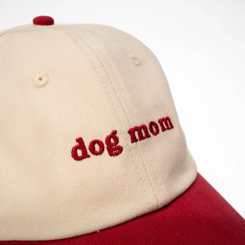 CASQUETTE BICOLORE - DOG MOM (ROUGE & BEIGE) - Image 3