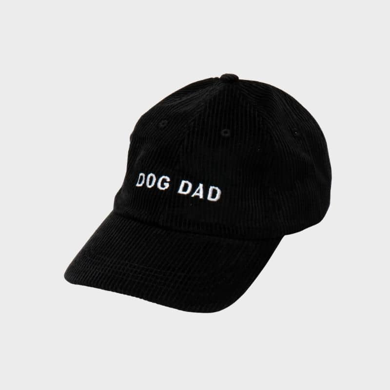 CASQUETTE EN VELOURS CÔTELÉ - DOG DAD (NOIR)