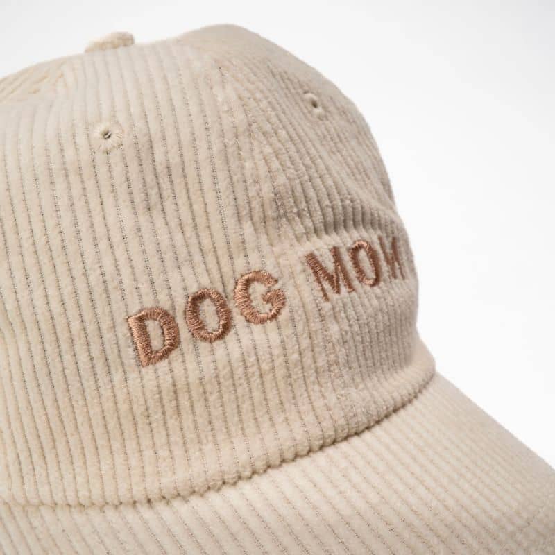 CASQUETTE EN VELOURS CÔTELÉ - DOG MOM (BEIGE) - Image 3