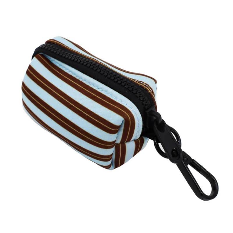 DISTRIBUTEUR DE SACS À DÉJECTION - RAYURES ROSE/BORDEAUX OU BLEU/MARRON - Image 3