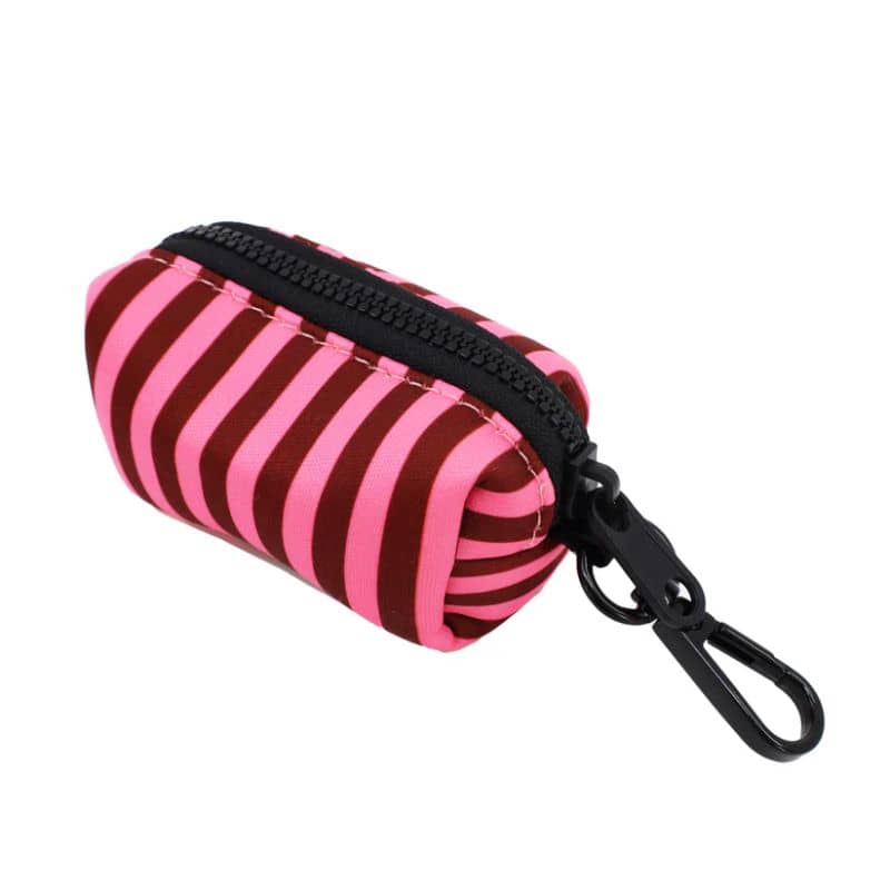 DISTRIBUTEUR DE SACS À DÉJECTION - RAYURES ROSE/BORDEAUX OU BLEU/MARRON - Image 5