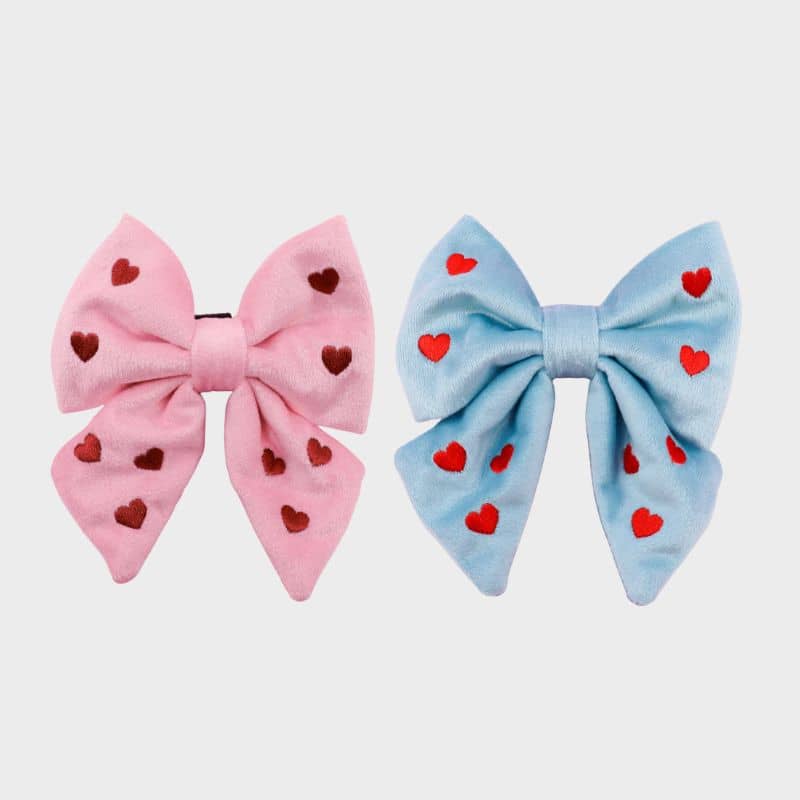 NOEUD PAPILLON SAILOR EN VELOURS POUR CHIEN - ALL YOU NEED IS LOVE