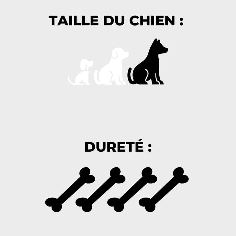 PEAU DE TÊTE DE BOEUF ULTRA RÉSISTANTE À MASTIQUER POUR CHIEN - 30 CM - Image 3