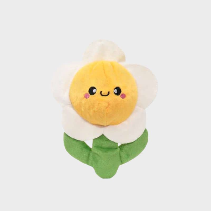PELUCHE AVEC BALLE POUR CHIEN - FLEUR đŒ