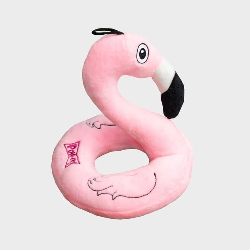 PELUCHE POUR CHIEN - BOUĂE FLAMANT ROSE đŠ©